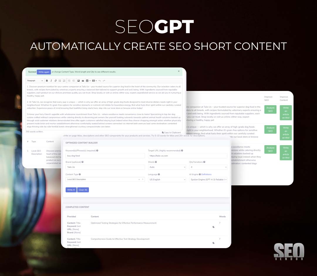 screenshot of SEO GPT